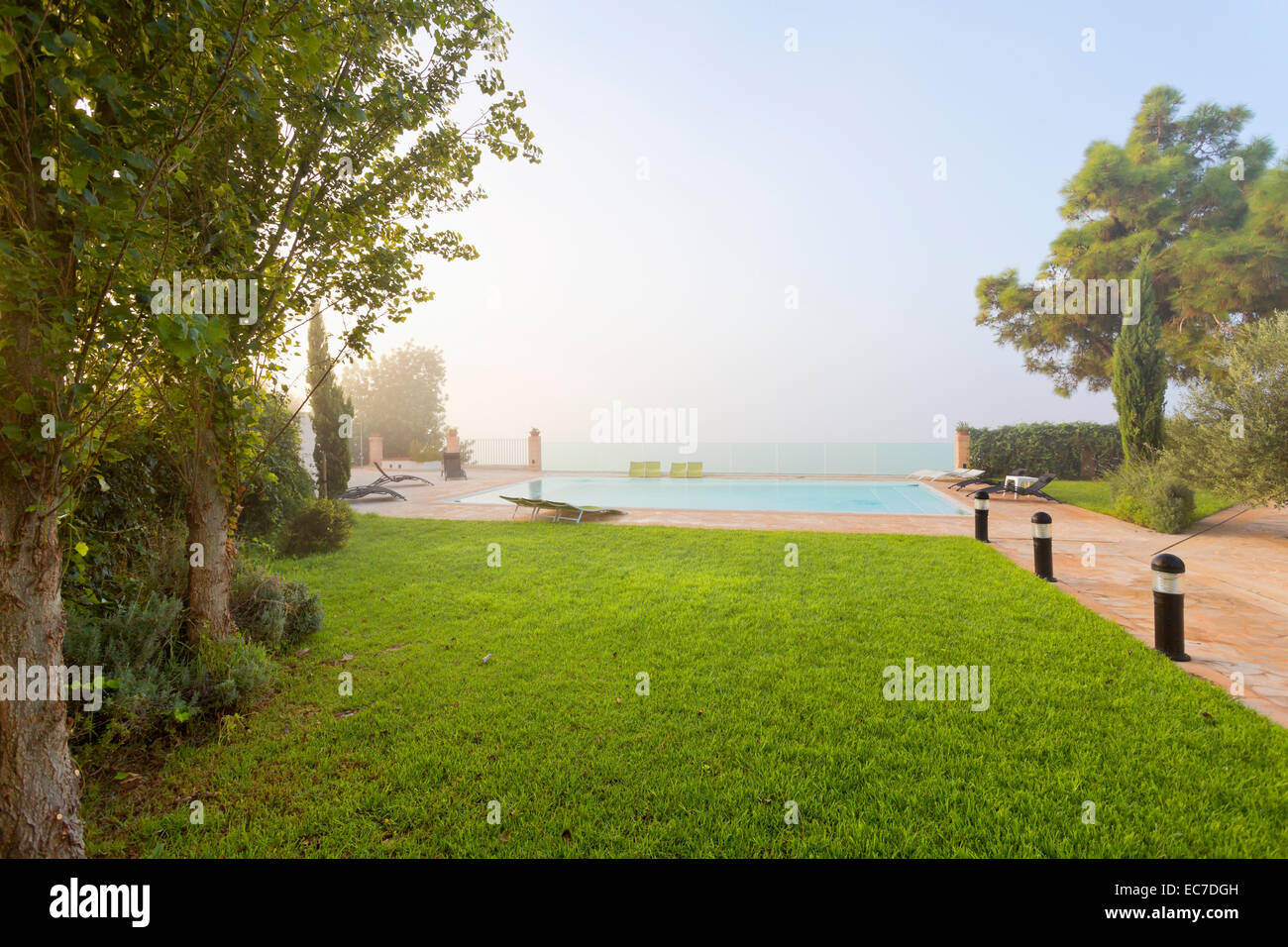 Isole Baleari Spagna, Maiorca, piscina di un hotel Foto Stock