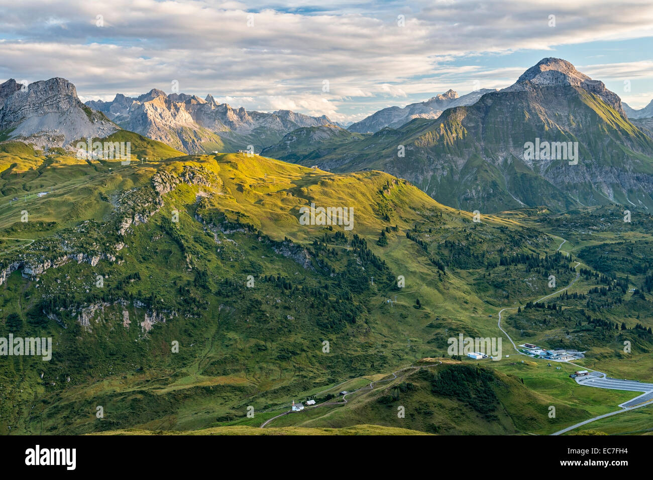 Austria Vorarlberg, Lechtal, paesaggio alpino Foto Stock