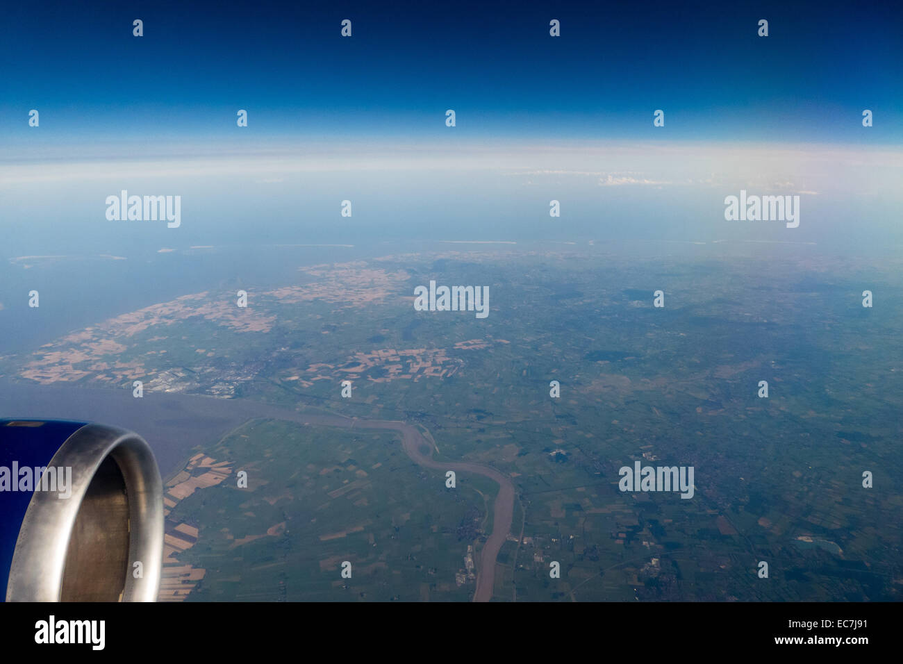 Frisia orientale dall'aria Foto Stock