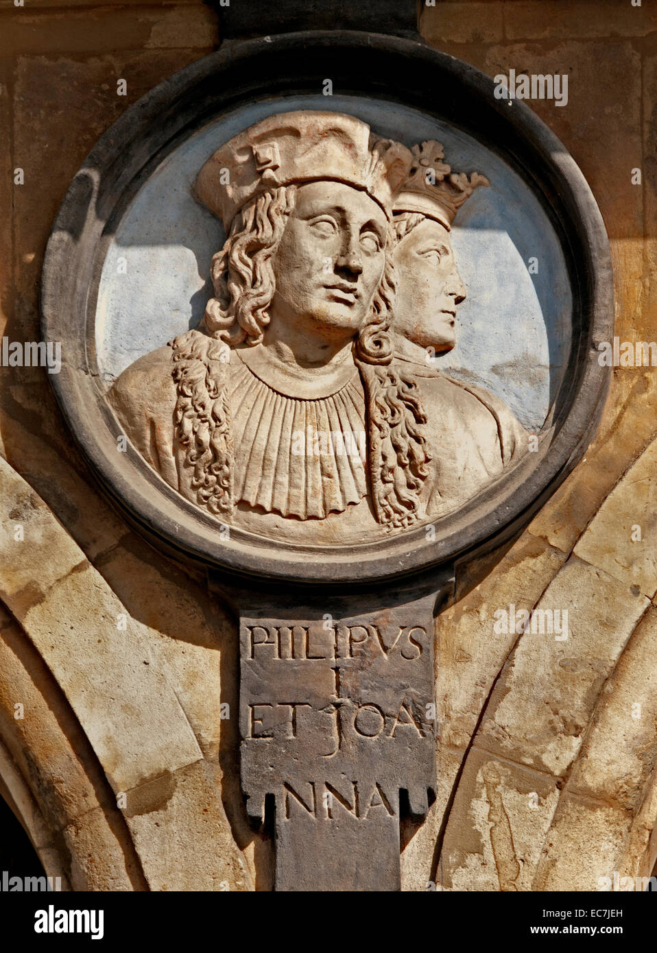 Filippo V 1683-1746 e Regina Johanna il brioso re spagnolo Royal Spagna ( Plaza Mayor Salamanca ) Foto Stock