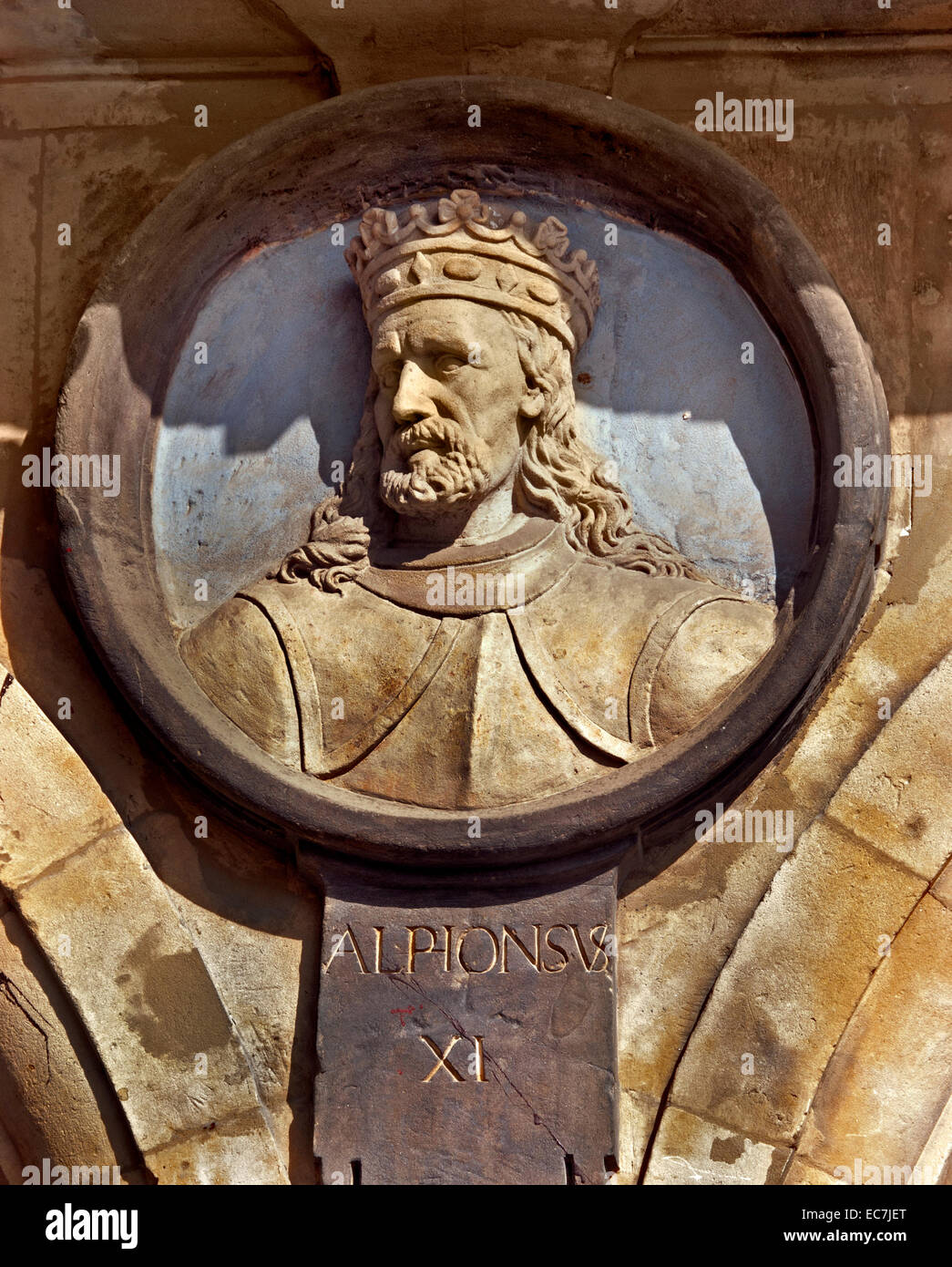 Alpionsvs XI - Alfonso XI ( 1311 - 1350) era il re di Castiglia e re spagnolo Royal Spagna ( Plaza Mayor Salamanca ) Foto Stock