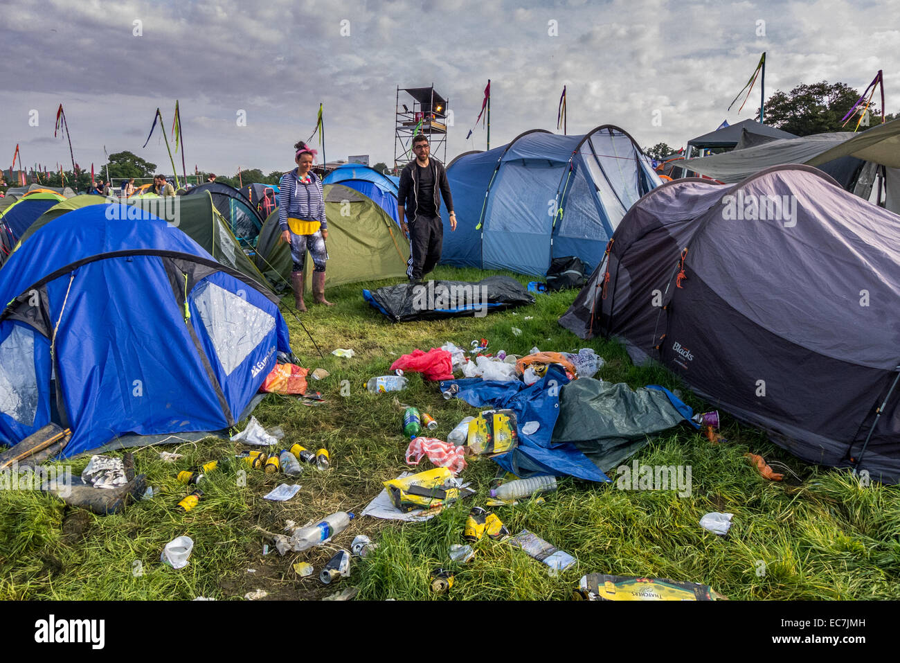 Il festival di Glastonbury nel Somerset, Inghilterra. Foto Stock