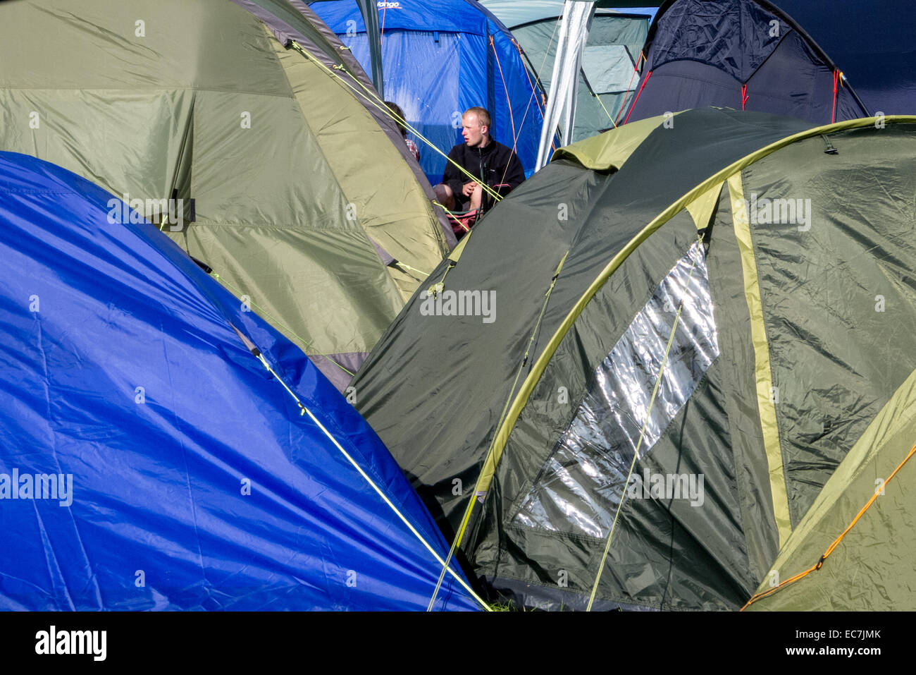 Il festival di Glastonbury nel Somerset, Inghilterra. Foto Stock