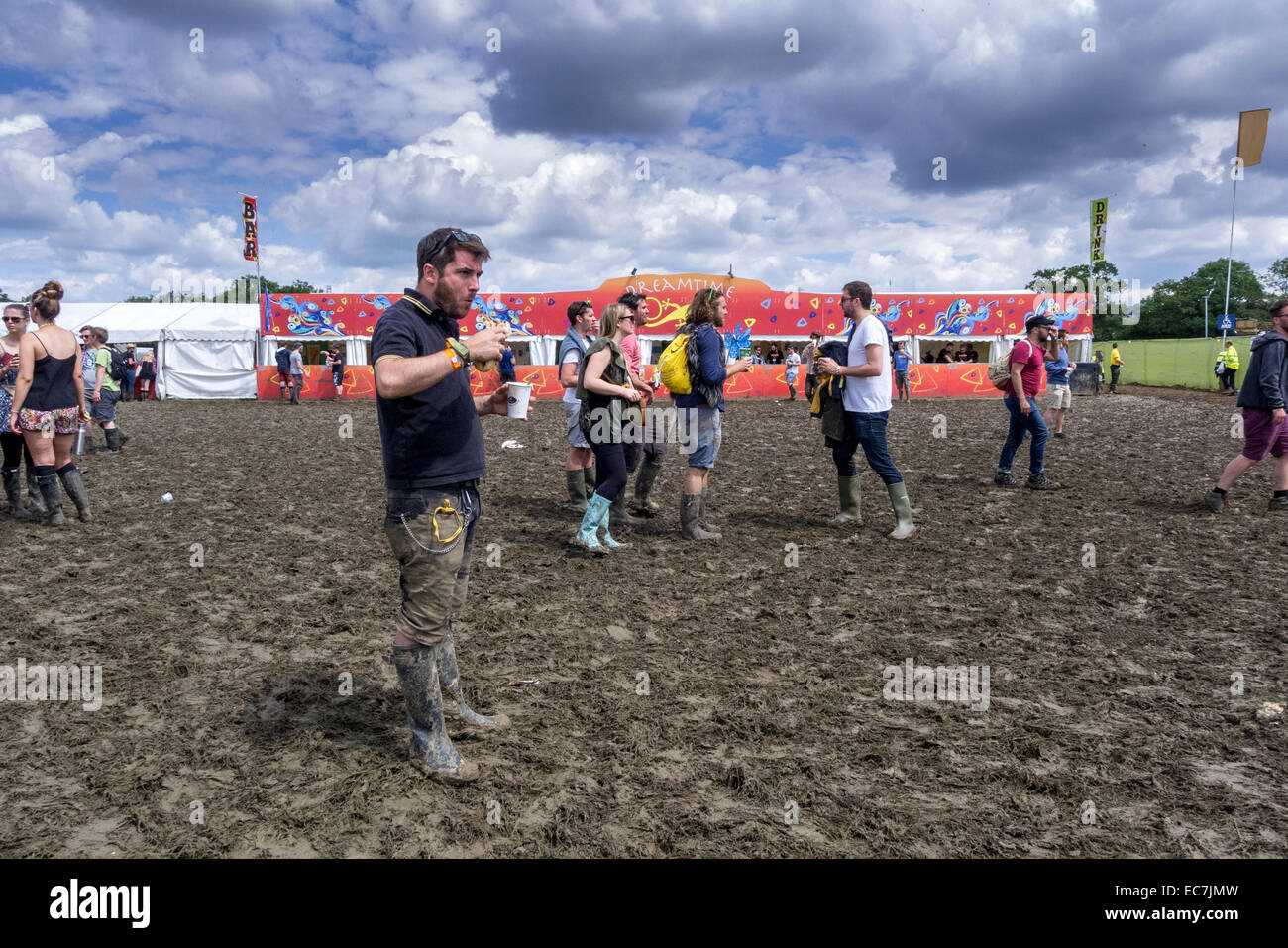 Il festival di Glastonbury nel Somerset, Inghilterra. Foto Stock
