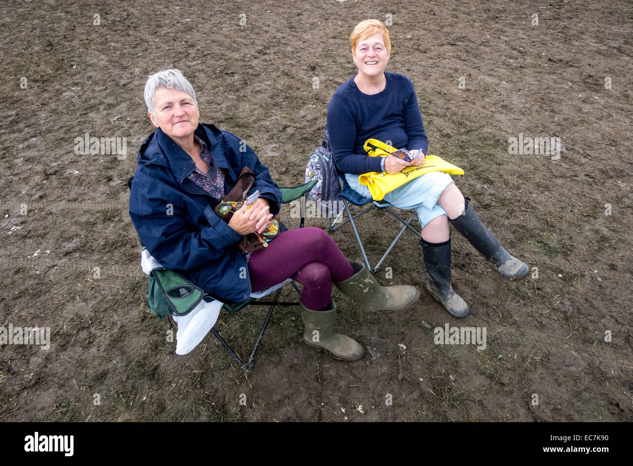 Il festival di Glastonbury nel Somerset, Inghilterra. Foto Stock