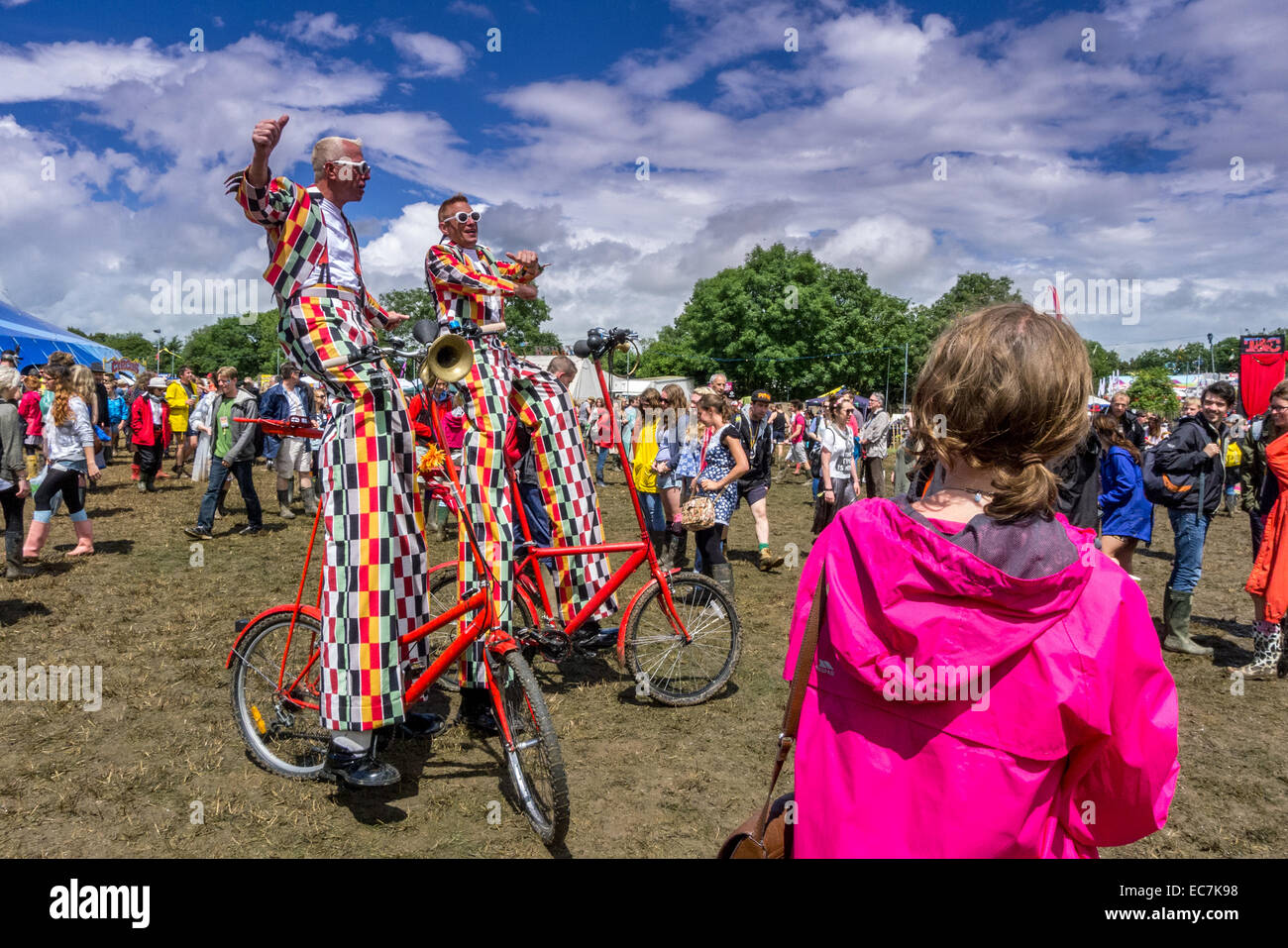Il festival di Glastonbury nel Somerset, Inghilterra. Foto Stock