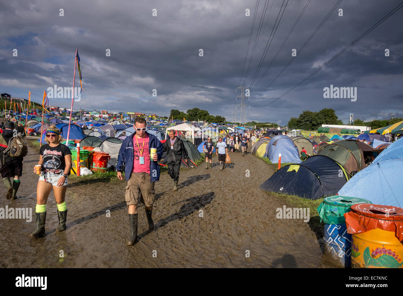 Il festival di Glastonbury nel Somerset. Foto Stock