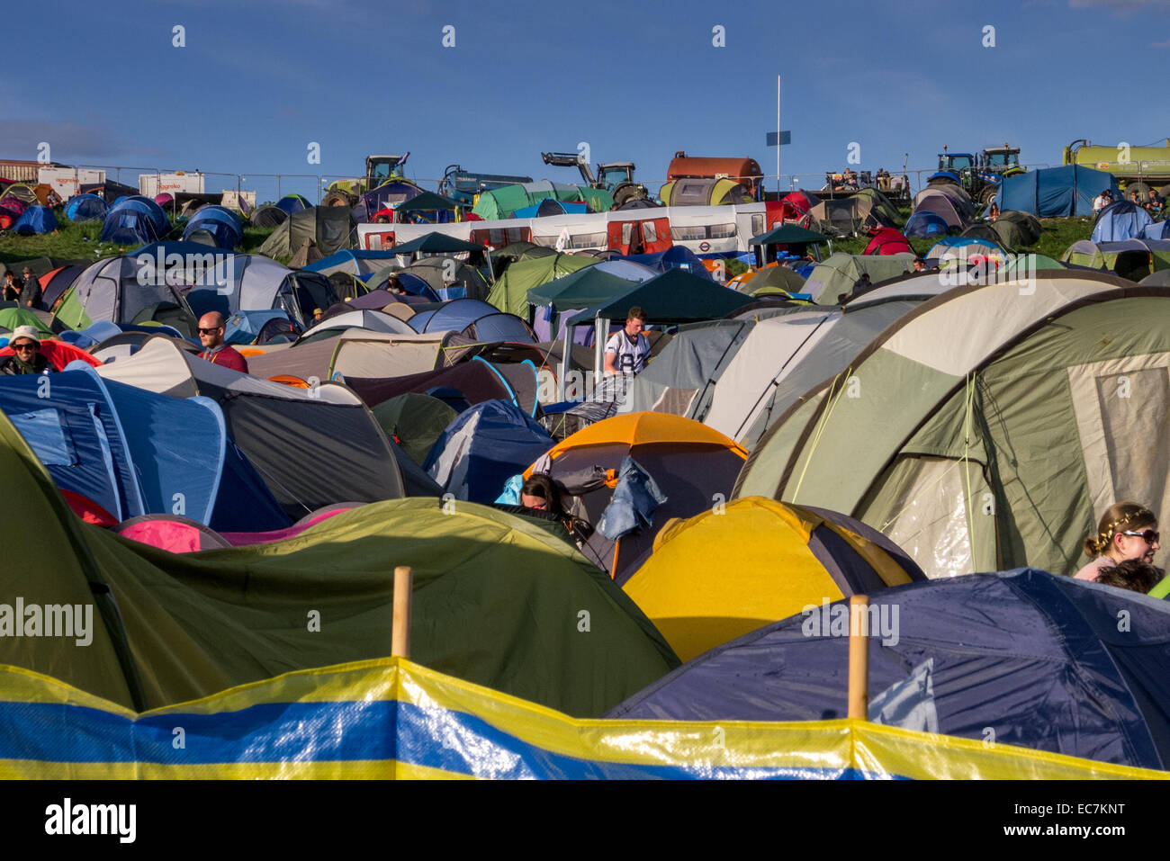 Il festival di Glastonbury nel Somerset. Foto Stock