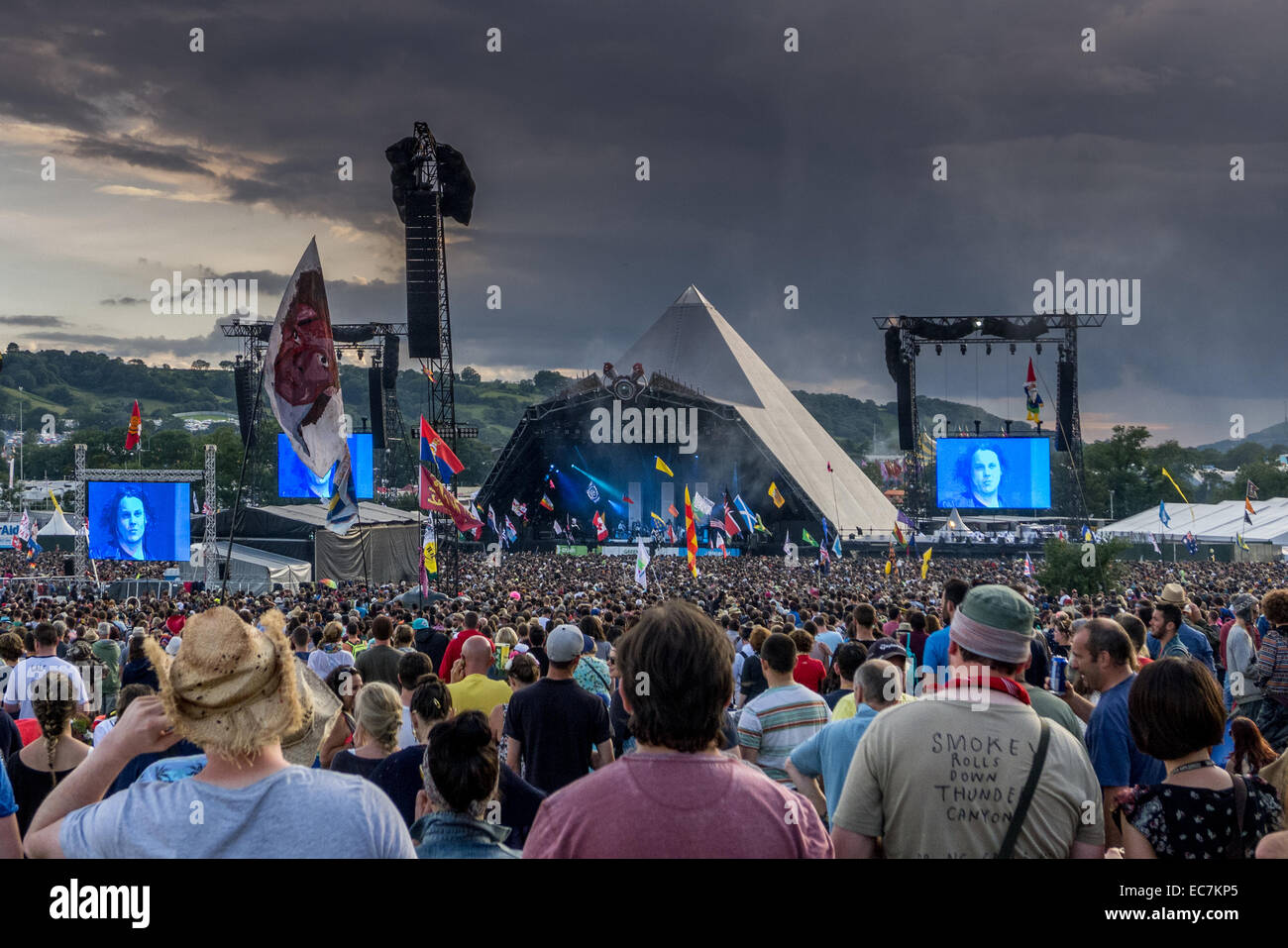 Il festival di Glastonbury nel Somerset. Foto Stock