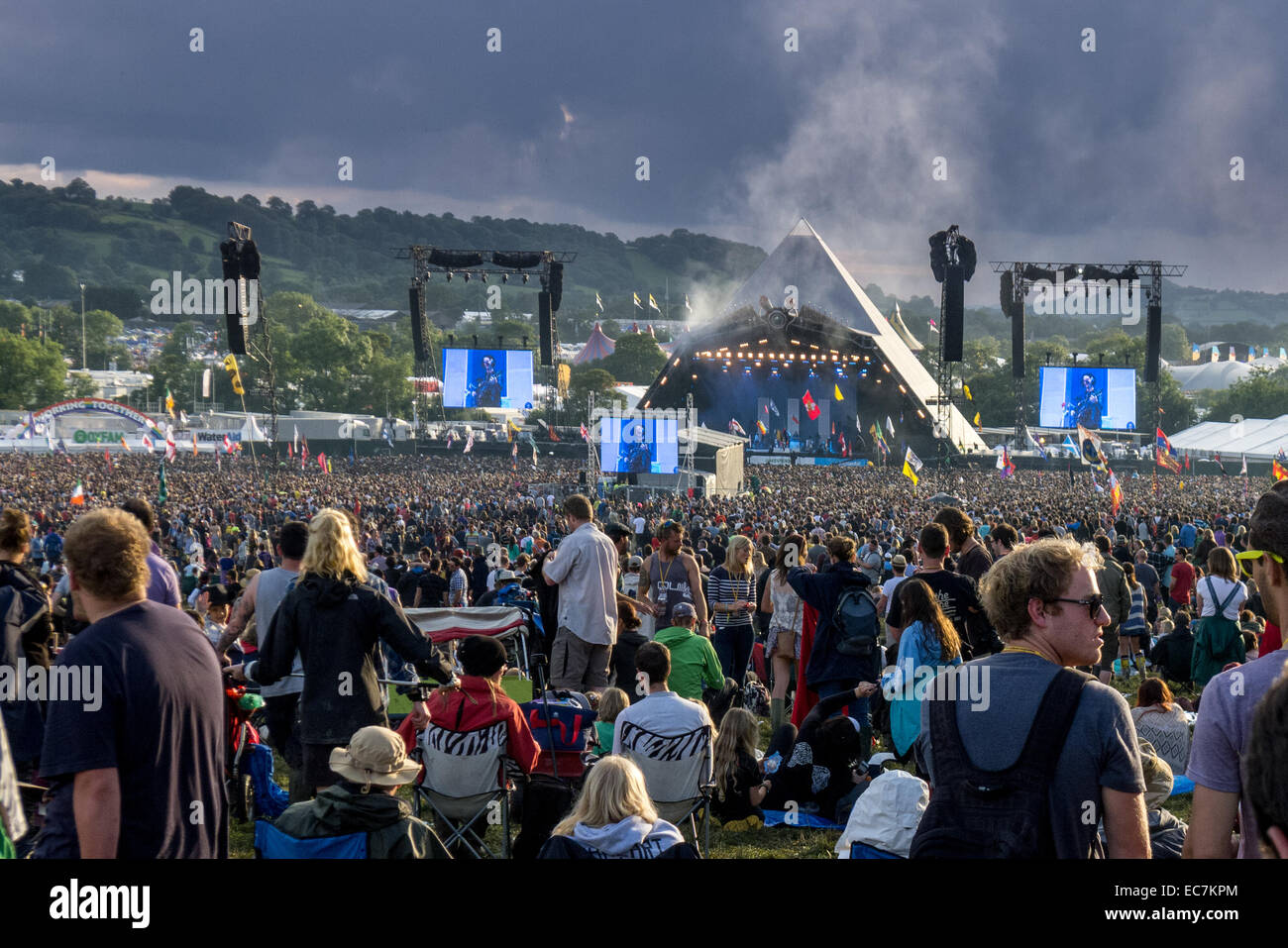 Il festival di Glastonbury nel Somerset. Foto Stock