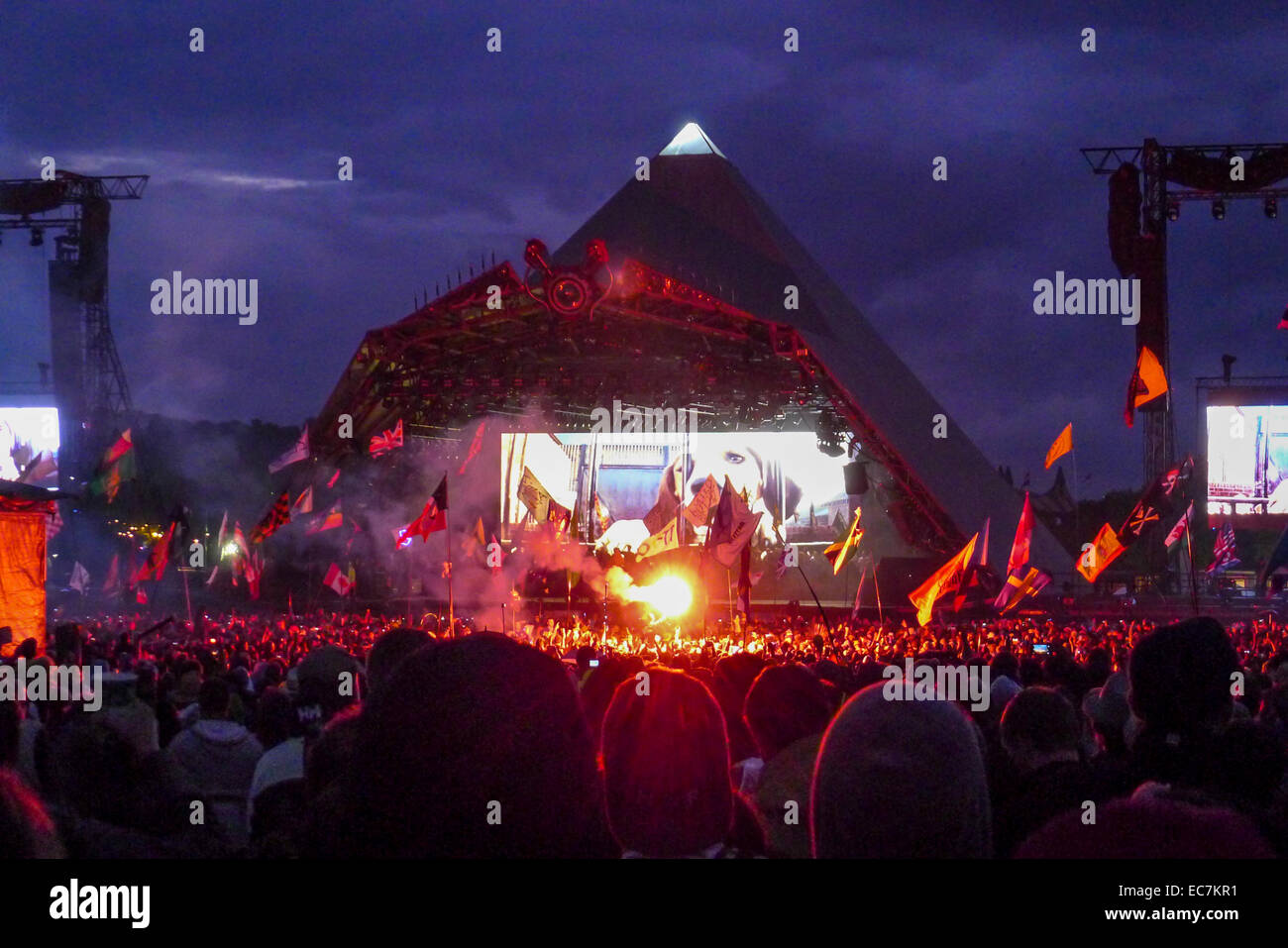 Il festival di Glastonbury nel Somerset. Foto Stock