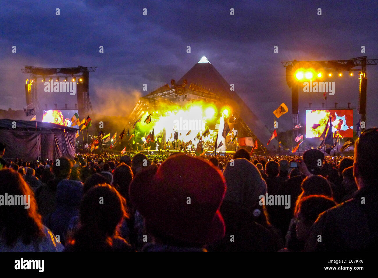 Il festival di Glastonbury nel Somerset. Foto Stock