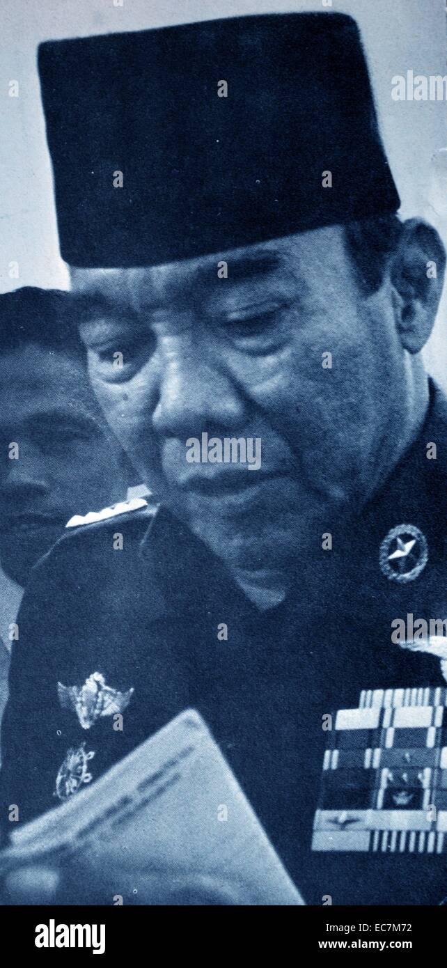 Ahmed Sukarno (1901 - 21 giugno 1970), primo presidente dell'Indonesia. Sukarno era il leader del suo paese la lotta per l' indipendenza dai Paesi Bassi e dall'Indonesia è stato il primo presidente, dal 1945 al 1967. Foto Stock