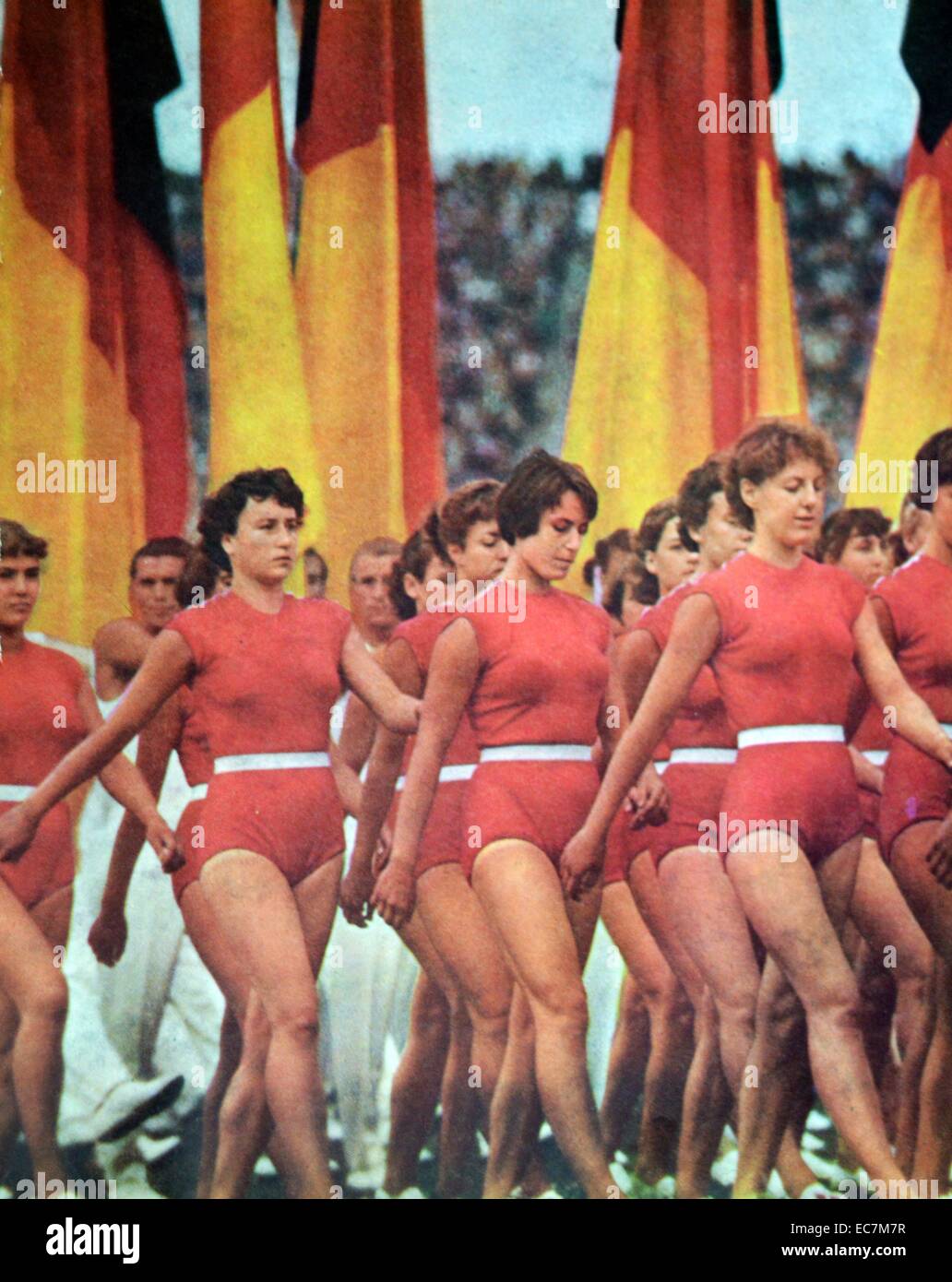 Tedesco orientale, gli atleti in prestazioni, Berlin 1965 Foto Stock