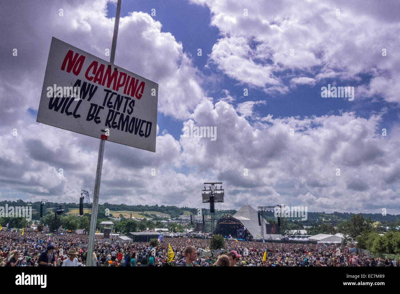 Il festival di Glastonbury nel Somerset. Foto Stock