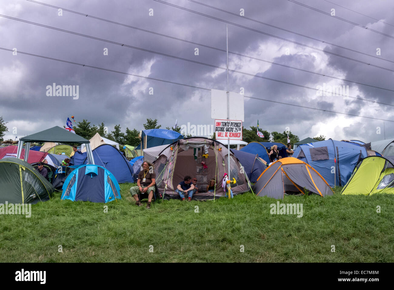 Il festival di Glastonbury nel Somerset. Foto Stock