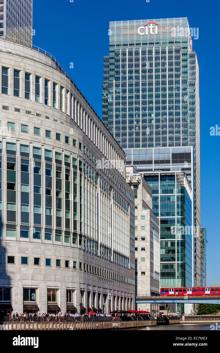 La Citigroup Center Building, Canary Wharf il quartiere finanziario di Londra, Inghilterra Foto Stock