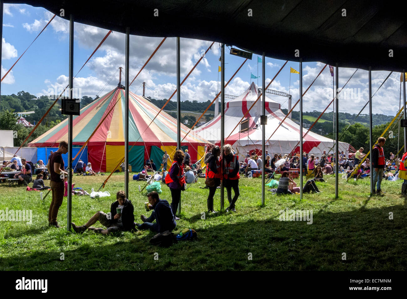 Il festival di Glastonbury nel Somerset. Foto Stock