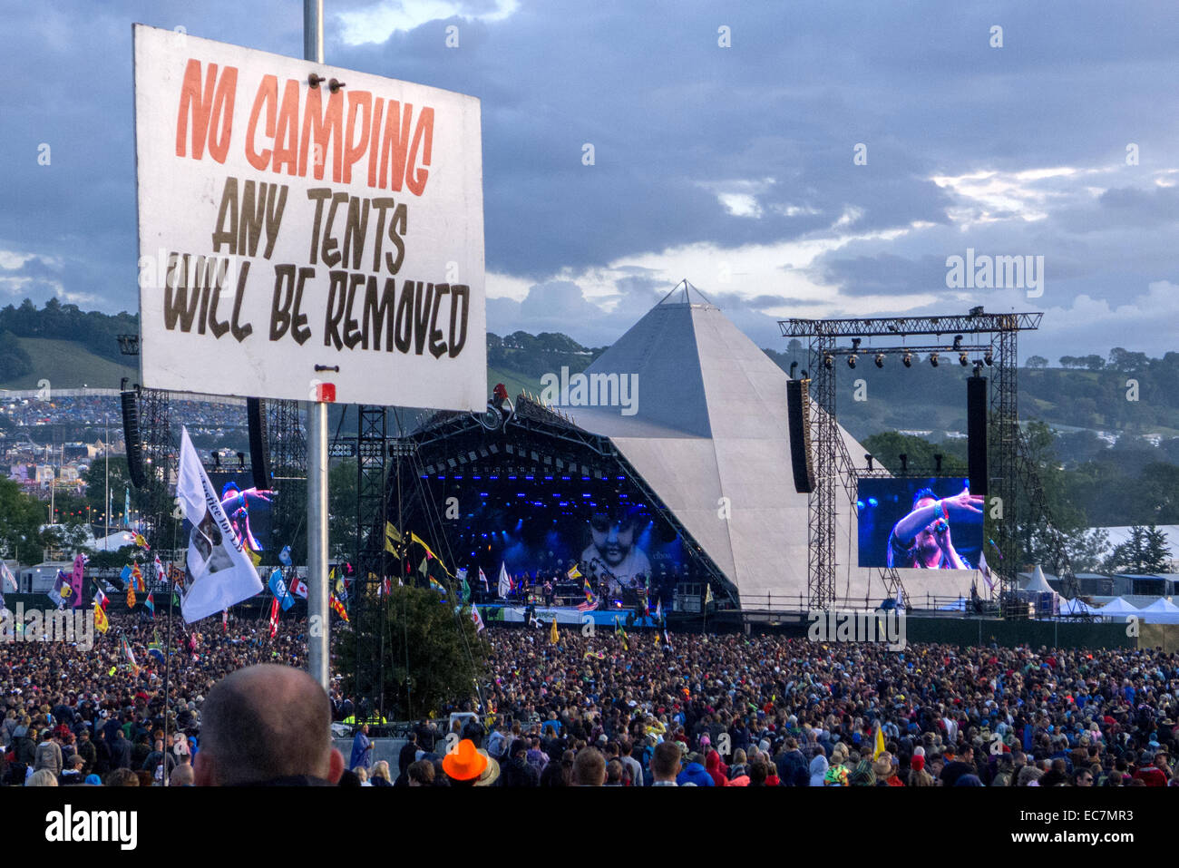 Il festival di Glastonbury nel Somerset. Foto Stock