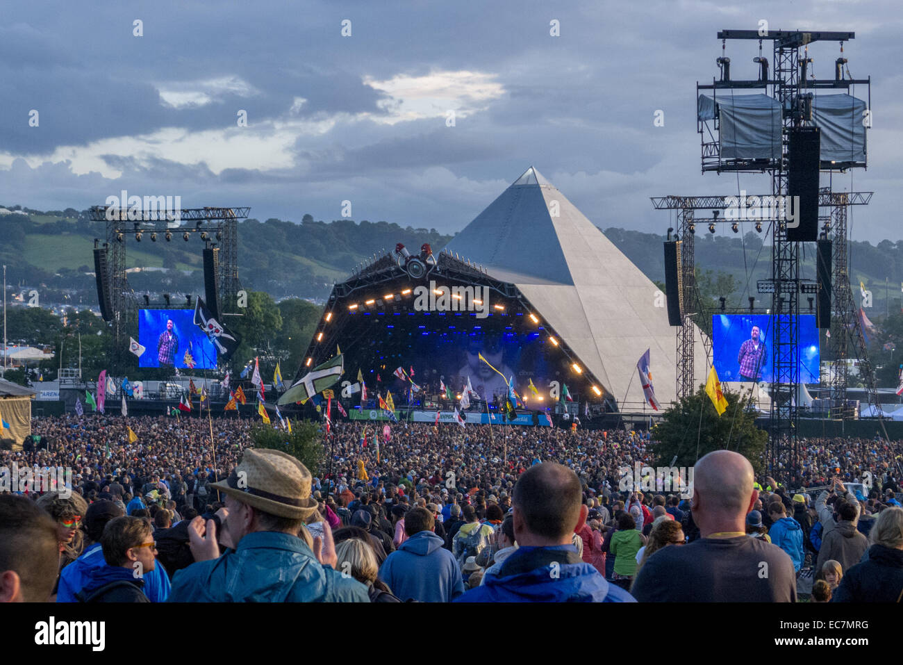 Il festival di Glastonbury nel Somerset. Foto Stock