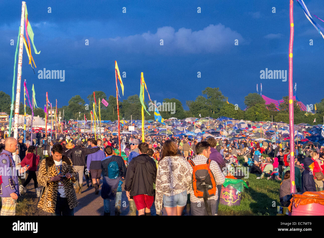 Il festival di Glastonbury nel Somerset. Foto Stock