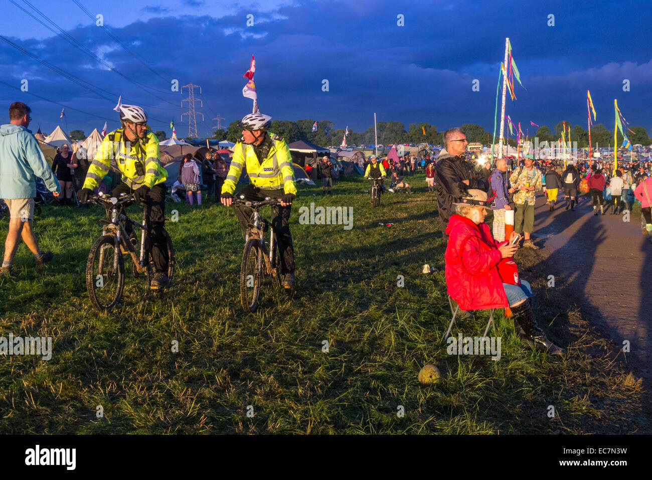 Il festival di Glastonbury nel Somerset. Foto Stock