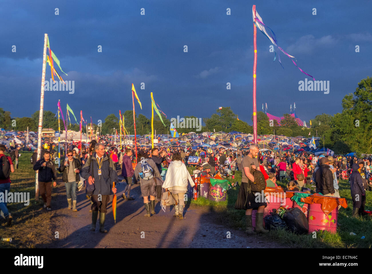 Il festival di Glastonbury nel Somerset. Foto Stock
