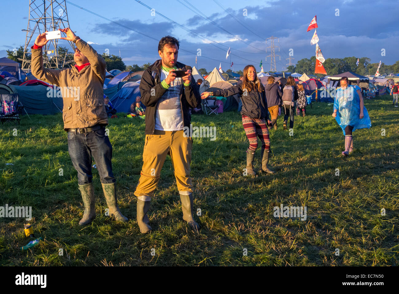 Il festival di Glastonbury nel Somerset. Foto Stock