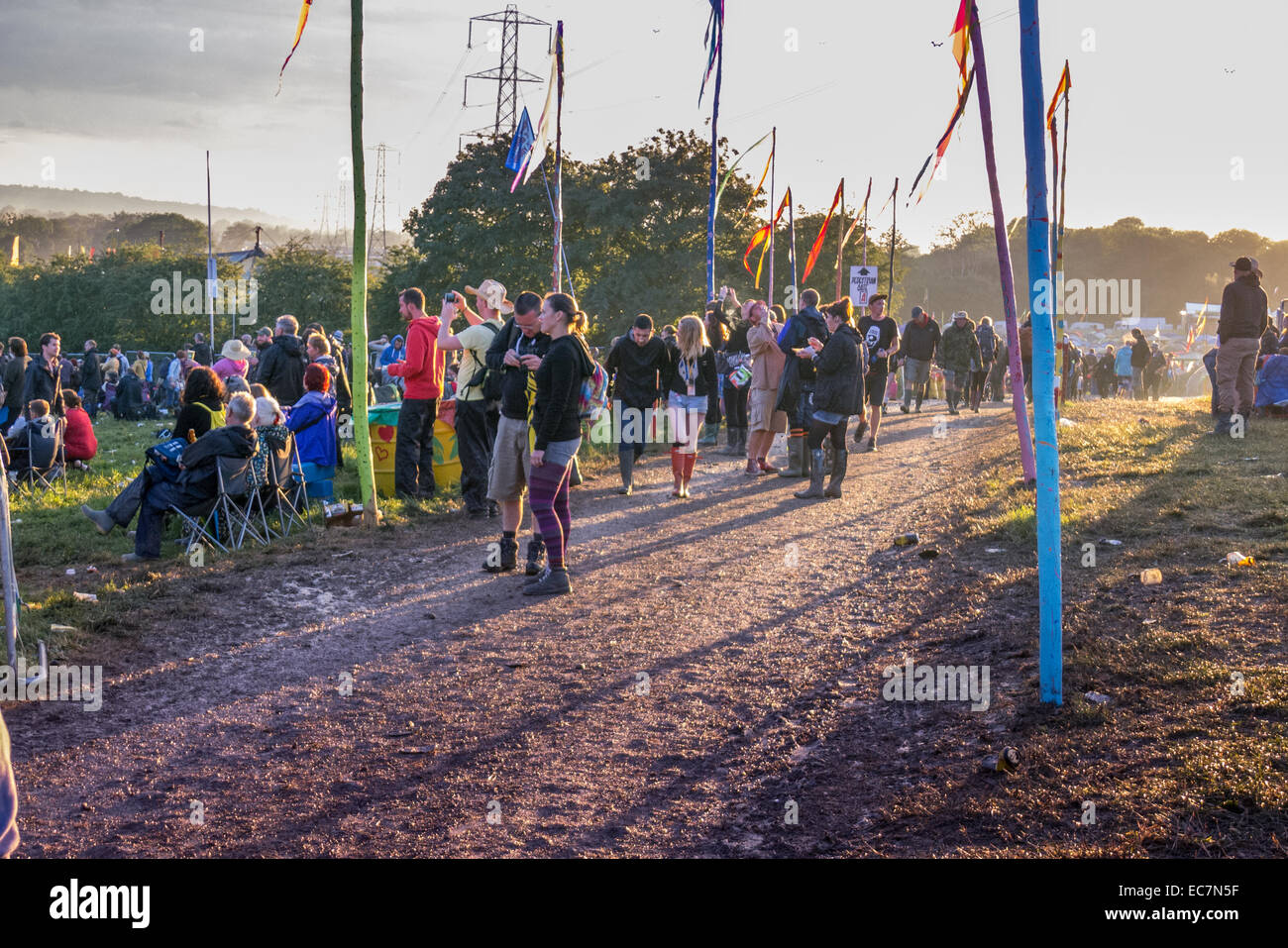 Il festival di Glastonbury nel Somerset. Foto Stock