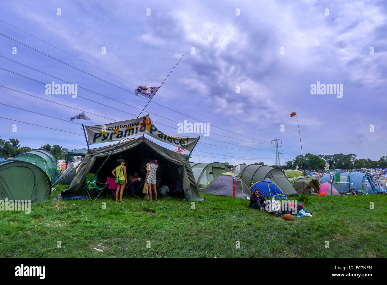 Il festival di Glastonbury nel Somerset. Foto Stock
