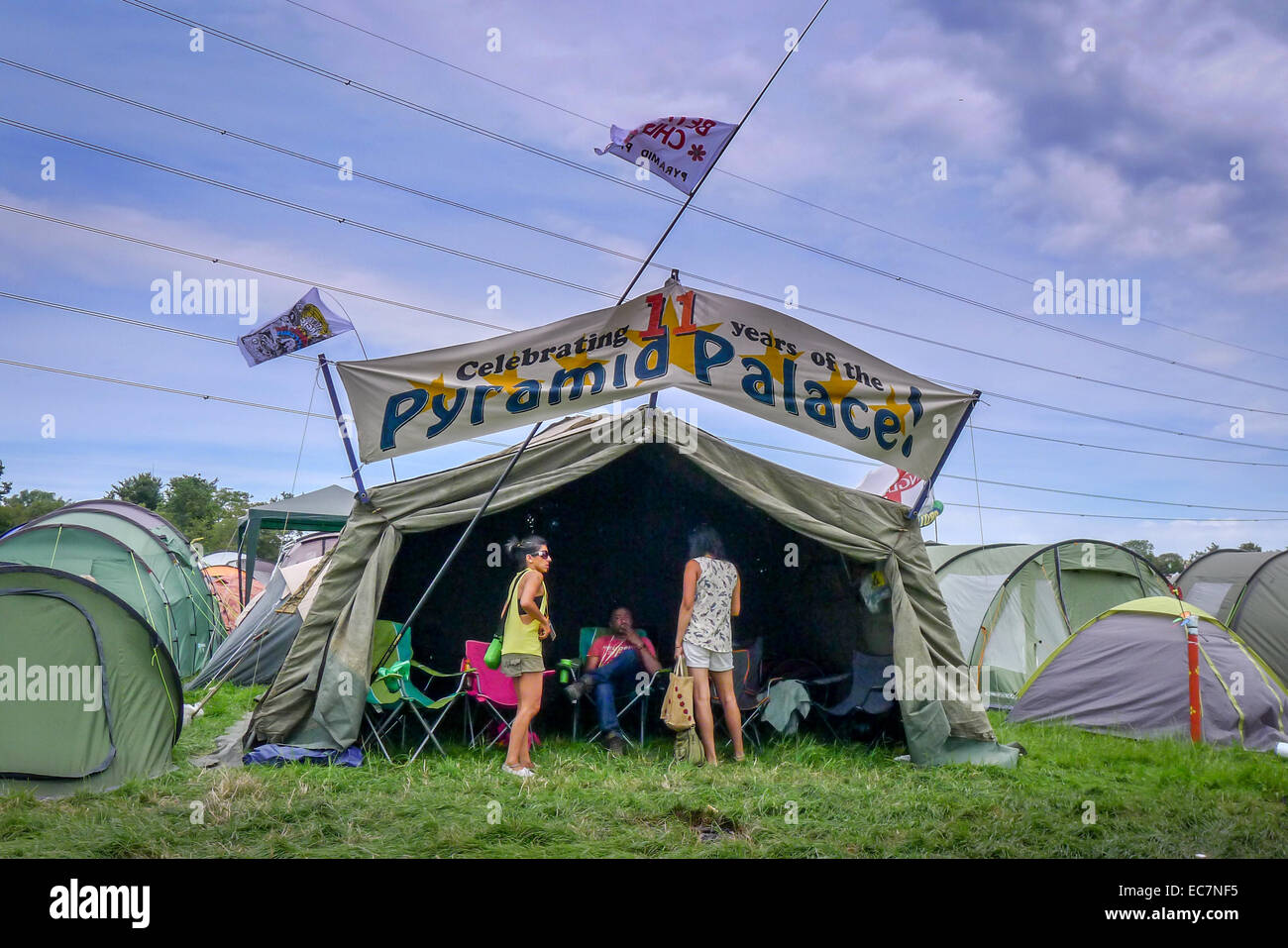 Il festival di Glastonbury nel Somerset. Foto Stock