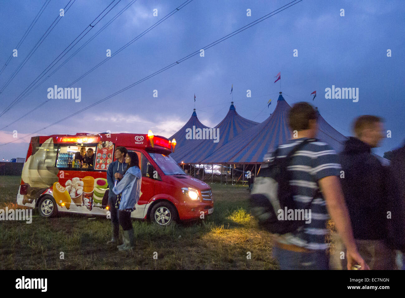 Il festival di Glastonbury nel Somerset. Foto Stock