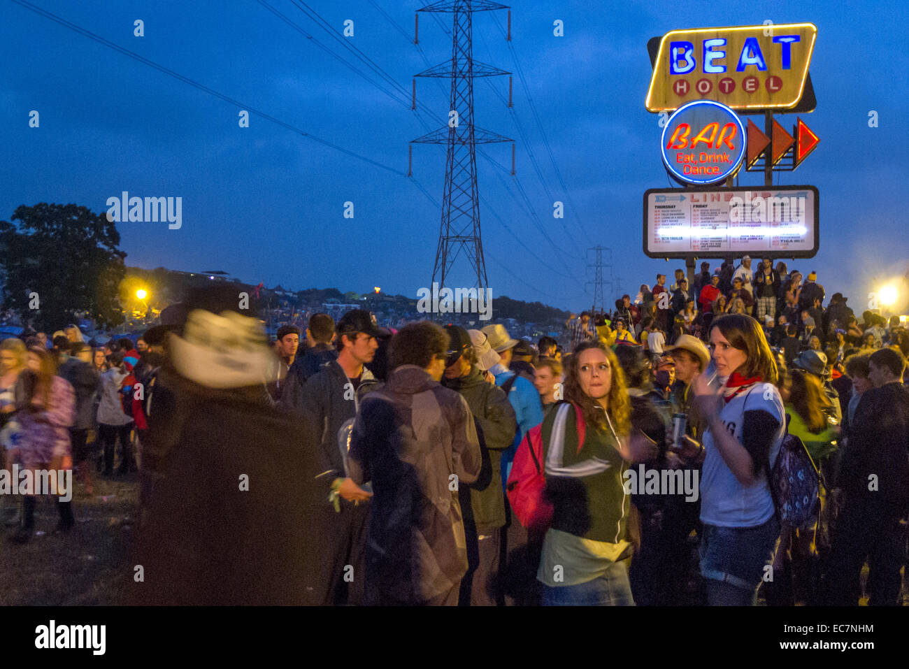 Il festival di Glastonbury nel Somerset. Foto Stock