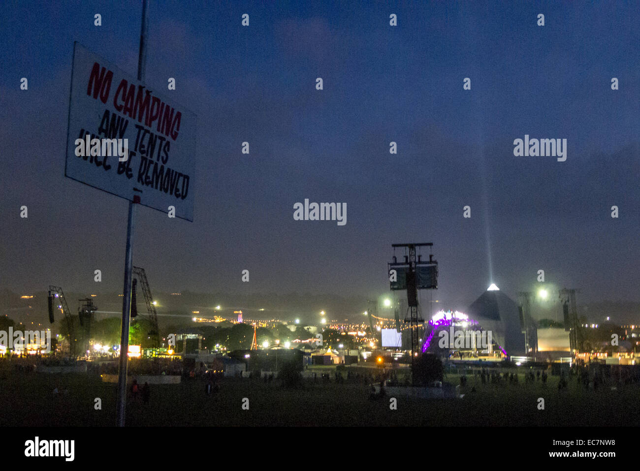 Il festival di Glastonbury nel Somerset. Foto Stock