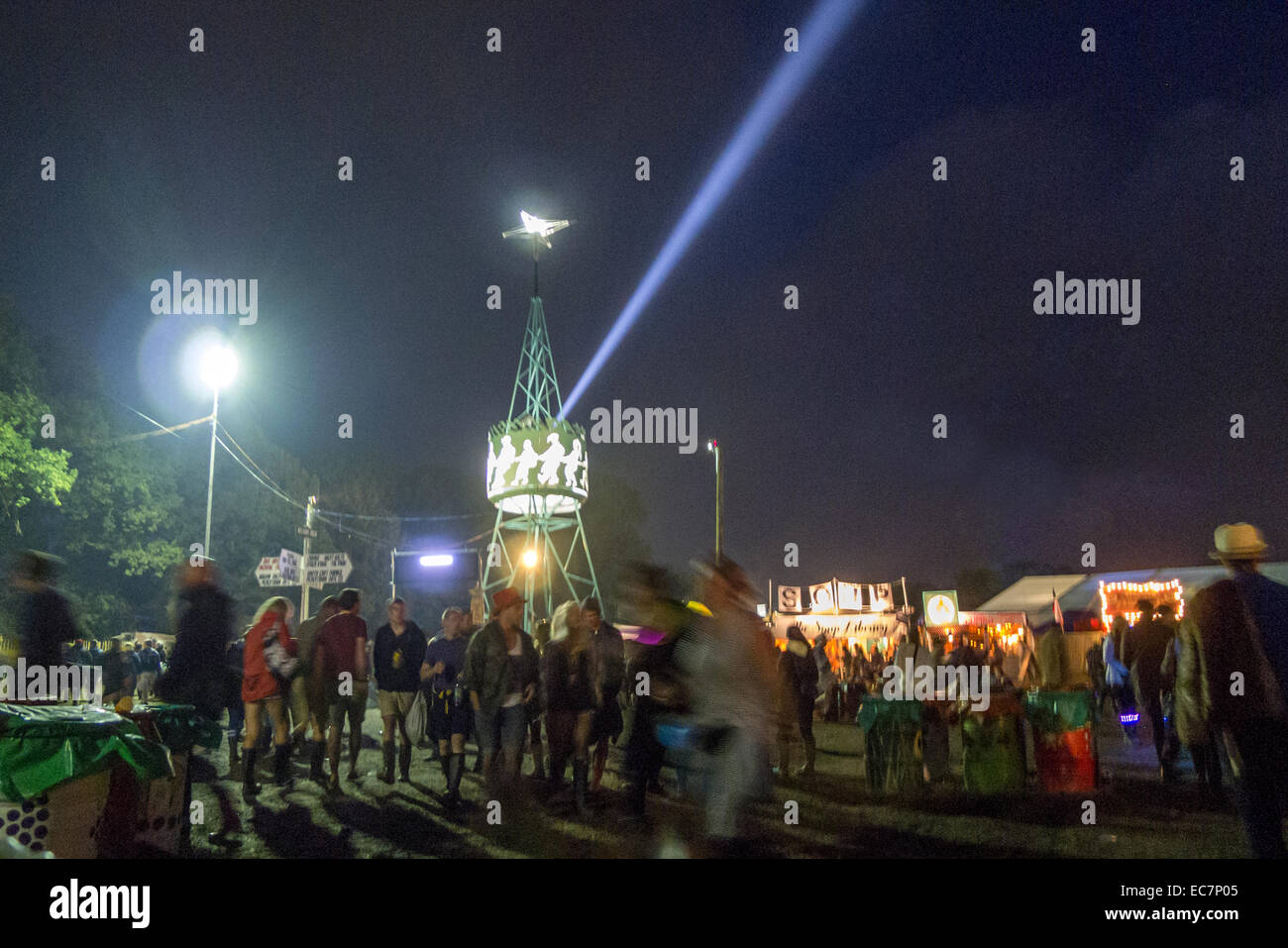 William Green presso il festival di Glastonbury nel Somerset. Foto Stock