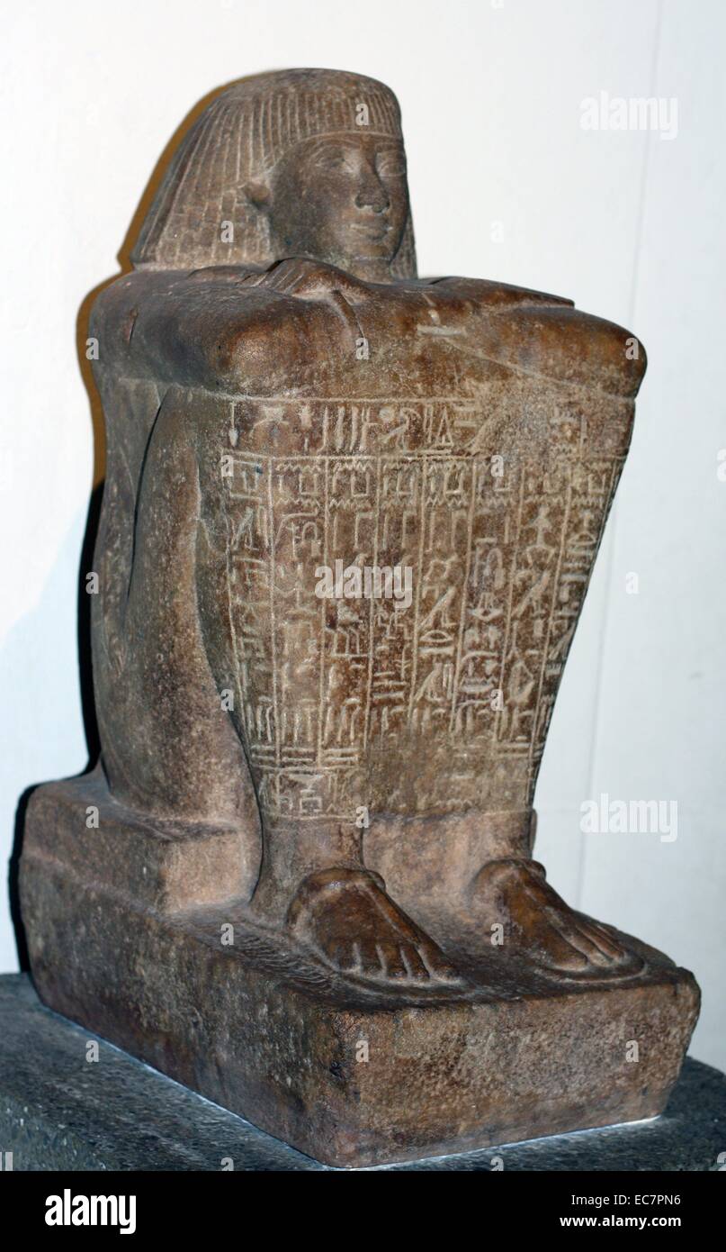 Statua di Teti, (viceré di Kush sotto il re Thutmosi III, , XVIII dinastia, 14500 BC, Karnak, Egitto Foto Stock