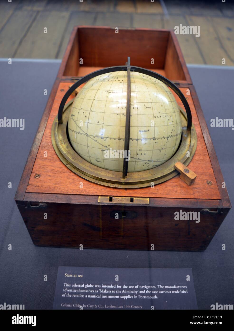 Stelle di mare. Questo globo celeste è stato destinato per l'uso di navigatori. Foto Stock