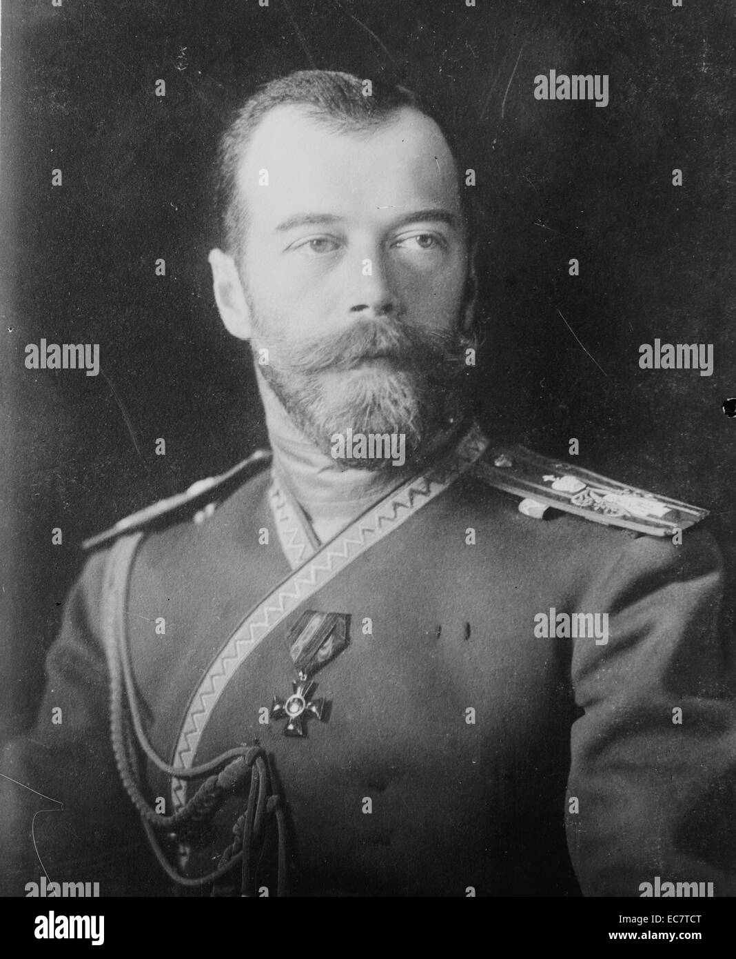 Fotografia di imperatore Nicola II, l'ultimo zar di Russia. 18 maggio 1868 - 17 luglio 1918. Foto Stock