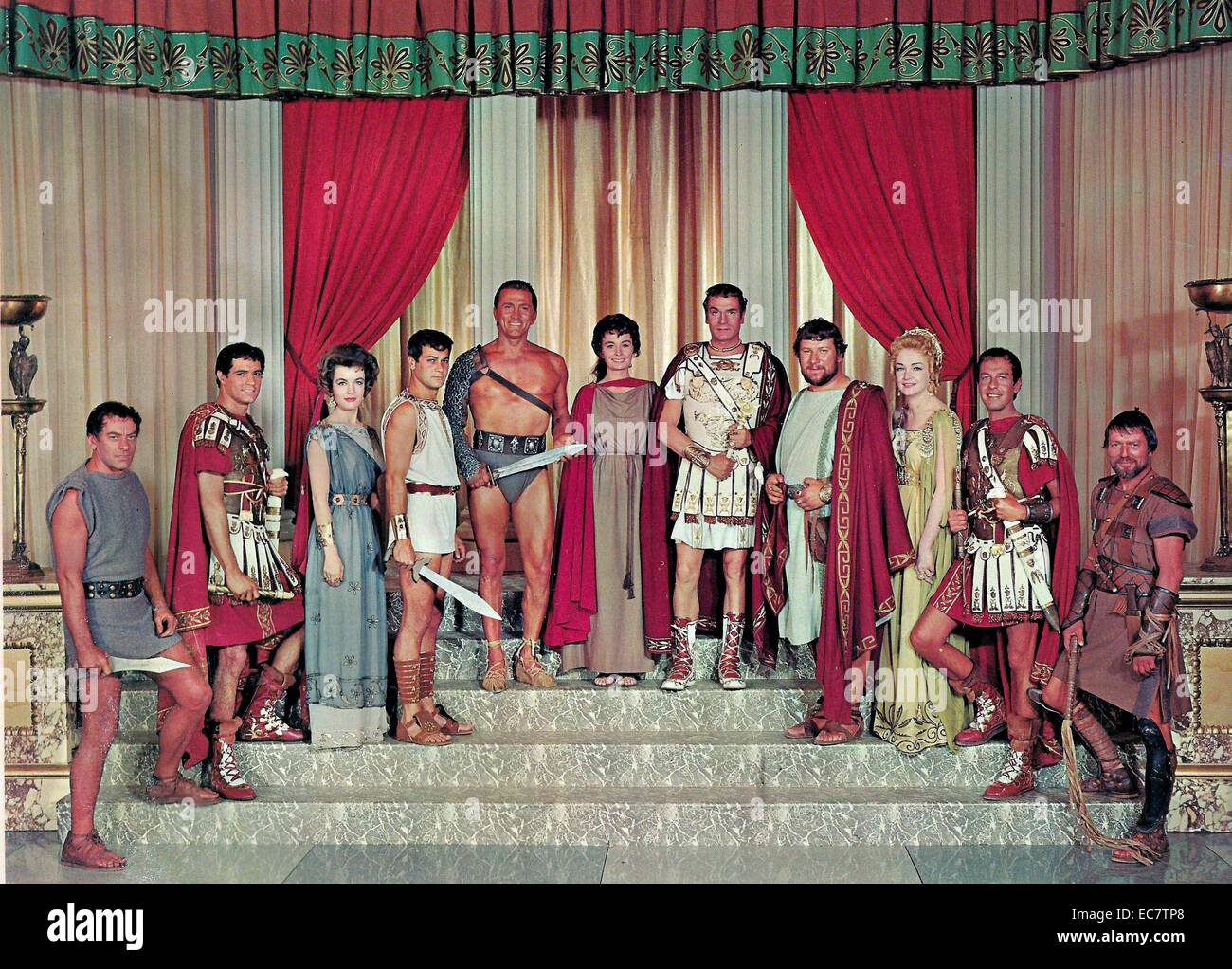 Spartacus è un 1960 American epico dramma storico film diretto da Stanley Kubrick e interpretato da Kirk Douglas come schiavo ribelle del titolo. La sceneggiatura è stata basata sul romanzo di Spartaco da Howard Veloce. Esso è stato ispirato dalla storia di vita della figura storica Spartaco e gli eventi della Terza Guerra servile. Foto Stock