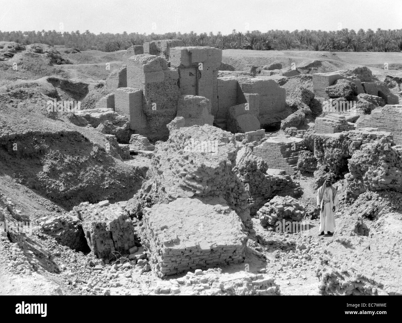 L'Iraq. Babilonia, vista cadendo in rovina. originariamente un semita Acadian città risalente al periodo dell'Impero Acadian c. 2300 BC. Foto Stock