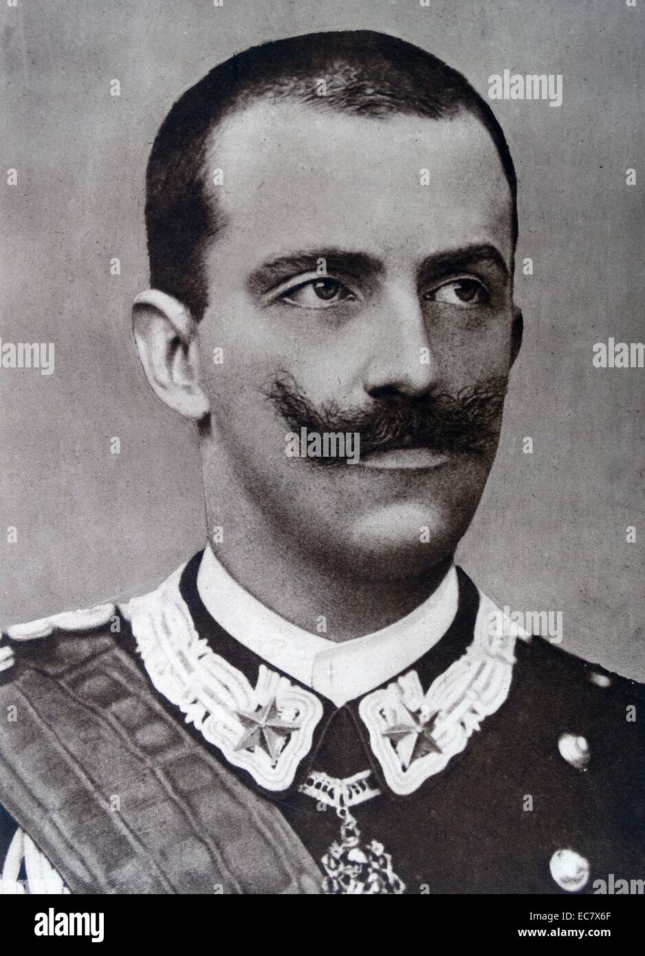 Victor Emmanuel III 1869 - 28 dicembre 1947. Re d Italia (29 luglio 1900 - 9 Maggio 1946) mostrato nella Prima Guerra Mondiale 1915 Foto Stock