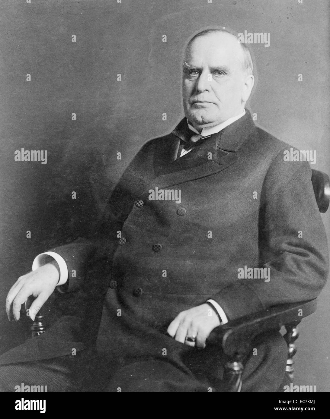 Il presidente William McKinley. McKinley è stato il venticinquesimo Presidente degli Stati Uniti. Egli ha portato la nazione alla vittoria in spagnolo-guerra americana e sollevato tariffe protezionistiche per promuovere l'industria americana. Foto Stock