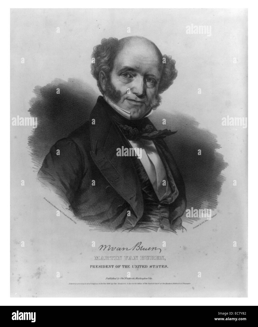 Martin Van Buren (1782 - 1862) era l'ottavo Presidente degli Stati Uniti. Prima della sua Presidenza, era l'ottavo Vice Presidente e il decimo segretario di stato, entrambi sotto Andrew Jackson. Foto Stock