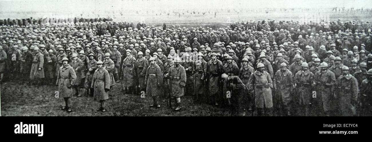 Italiano reggimento di fanteria durante la prima guerra mondiale 1917 Foto Stock