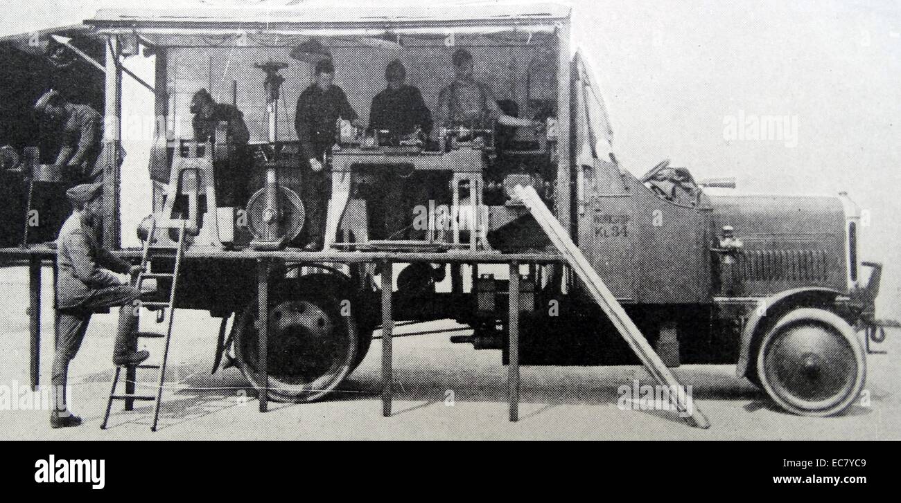Esercito britannico genio unità mobile durante la prima guerra mondiale 1917 Foto Stock