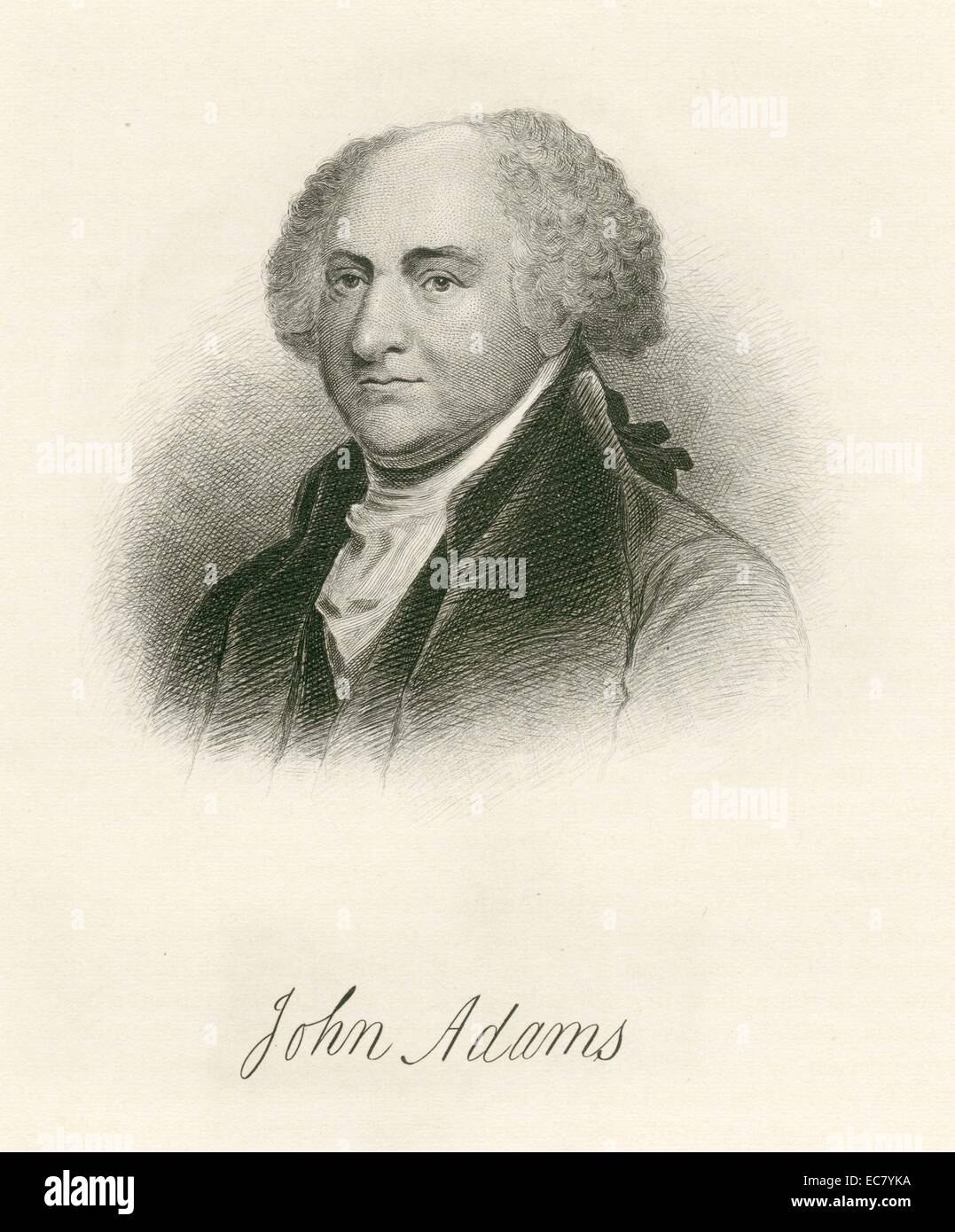 John Adams (1735-1826) è stato il secondo presidente degli Stati Uniti che hanno in precedenza è servita come primo vice presidente degli Stati Uniti. Un padre fondatore, fu uno statista, diplomatico, e uno dei principali sostenitori di indipendenza americana dalla Gran Bretagna Foto Stock
