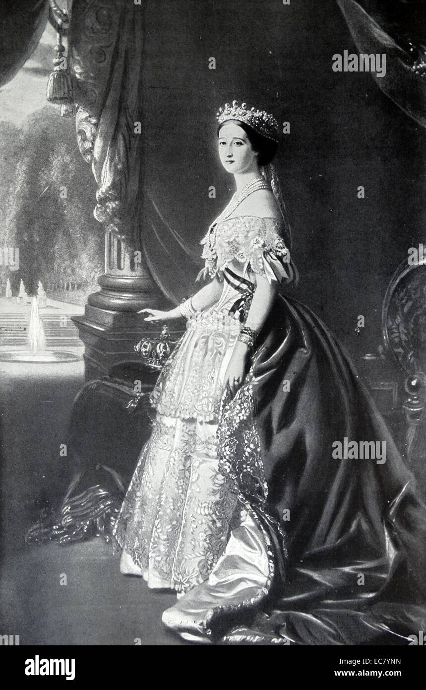 Eugenia de Montijo (1826 - 11 luglio 1920); ultima imperatrice consorte del francese dal 1853 al 1871 come la moglie di Napoleone III Foto Stock
