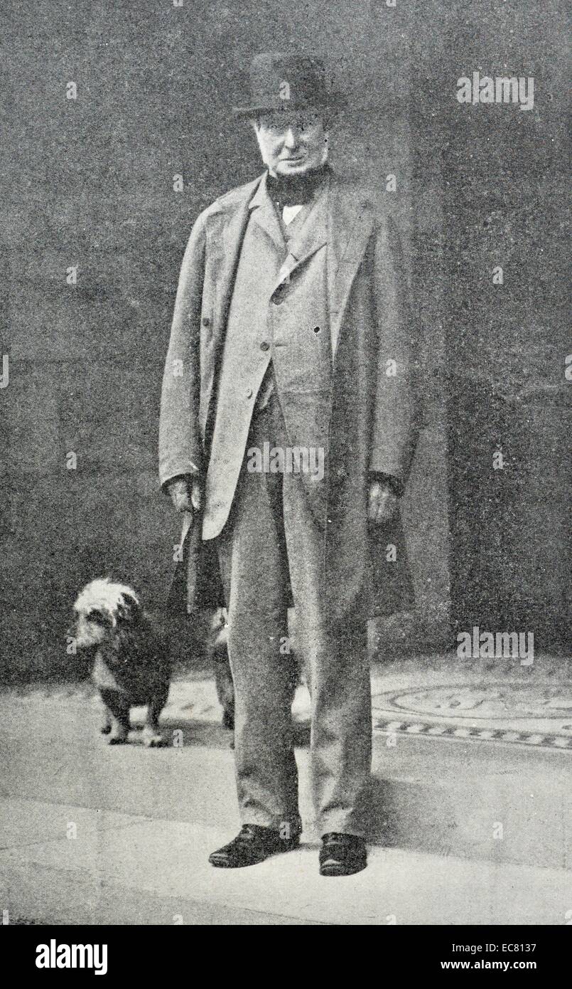 Fotografia di William George Armstrong, primo Baron Armstrong (1810-1900) un efficace Tyneside industriale che hanno fondato la Armstrong Whitworth impero di fabbricazione. Datata 1900 Foto Stock