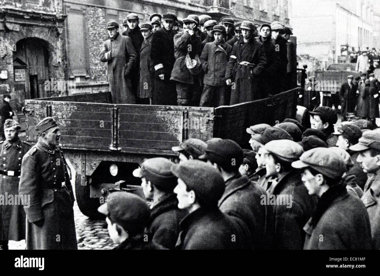 Fotografia del Ghetto di Varsavia è stato il più grande di tutti i ghetti in nazi-Europa occupata durante la Seconda Guerra Mondiale. Datata 1945 Foto Stock