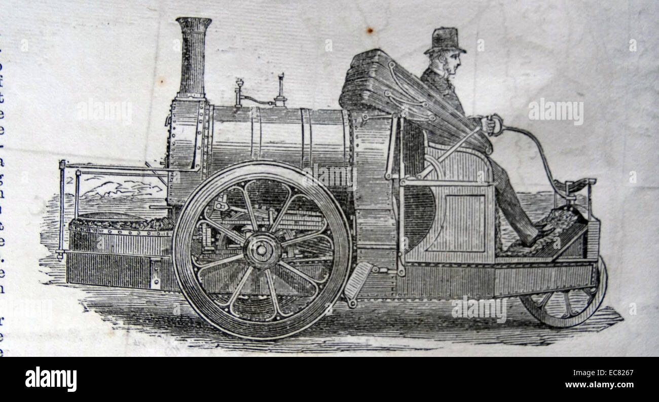 Locomotiva a vapore carrello per strade comuni; costruita per il Conte di Caithness. Foto Stock